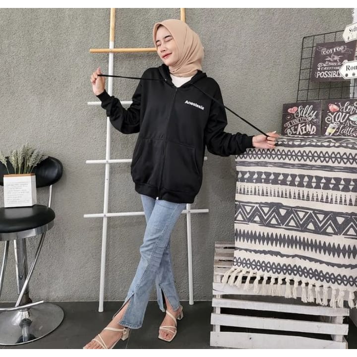 Sweater Wanita Grosir Berkualitas - Anestesia Zipper