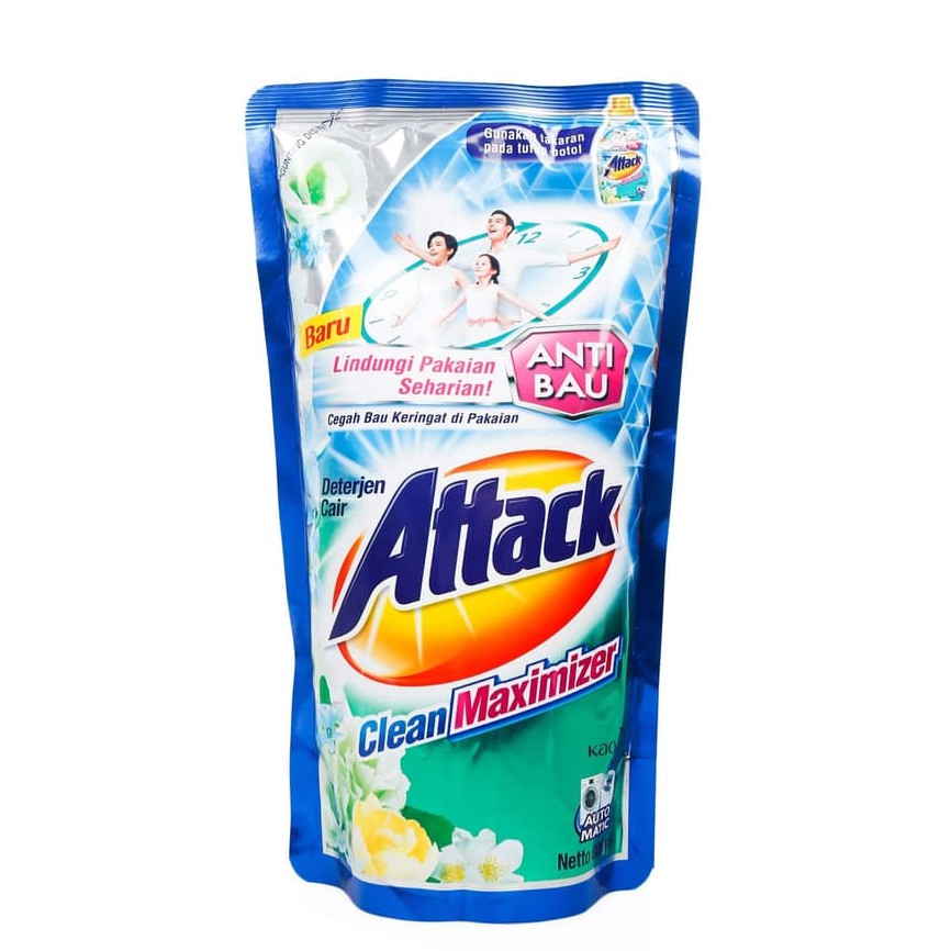 DETERJEN CAIR ATTACK ANTI BAU HIGIENIS ATTACK CAIR 800 ML REFILL LIQUID DETERGENT