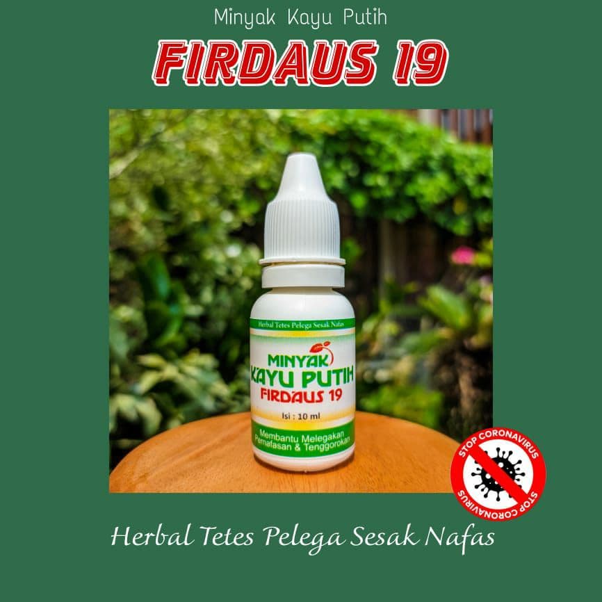 Kayu Putih Firdaus 19 Mengobati Hilang Penciuman, pelega nafas , hidung Tersumbat