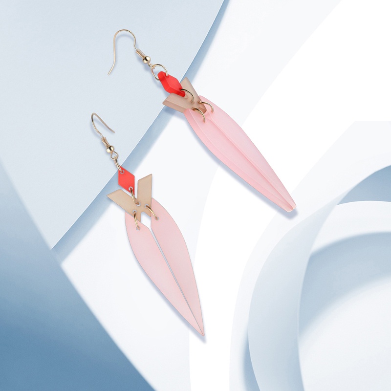 SIY  1Pair Acrylic Candy Color Leaf Long Drop Dangle Earrings Women Statement Jewelry