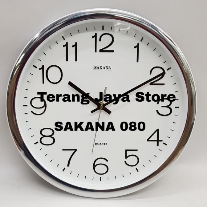 Jam Dinding Sakana 080 (Putih) Jam Sakana 080 Quartz (Original)