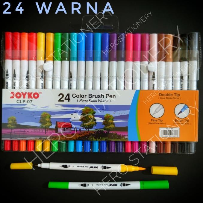 

Pena Gel Kuas Color Brush Pen Joyko Set 24 Warna Clp-07