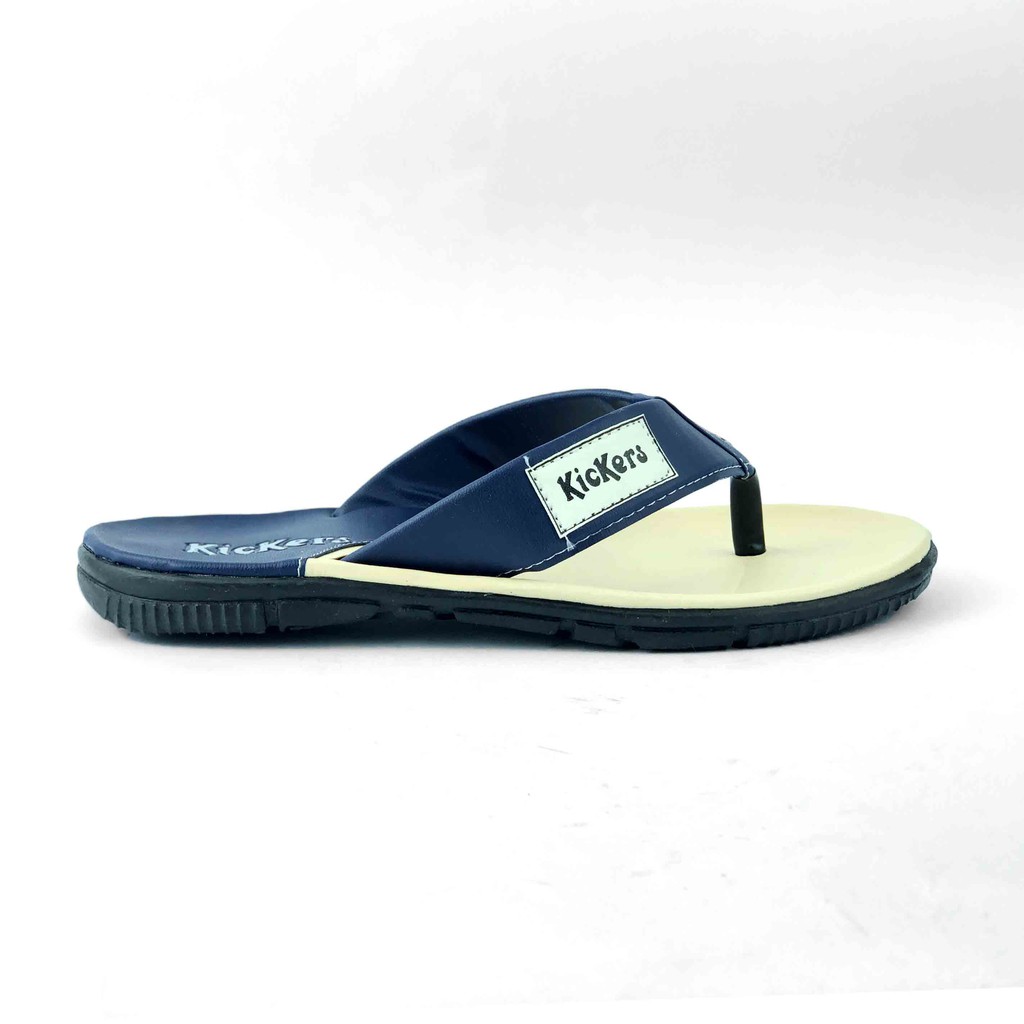 Sandal Jepit Pria Distro Casual Keren Sendal Murah Terbaru JPT-08 NAVY