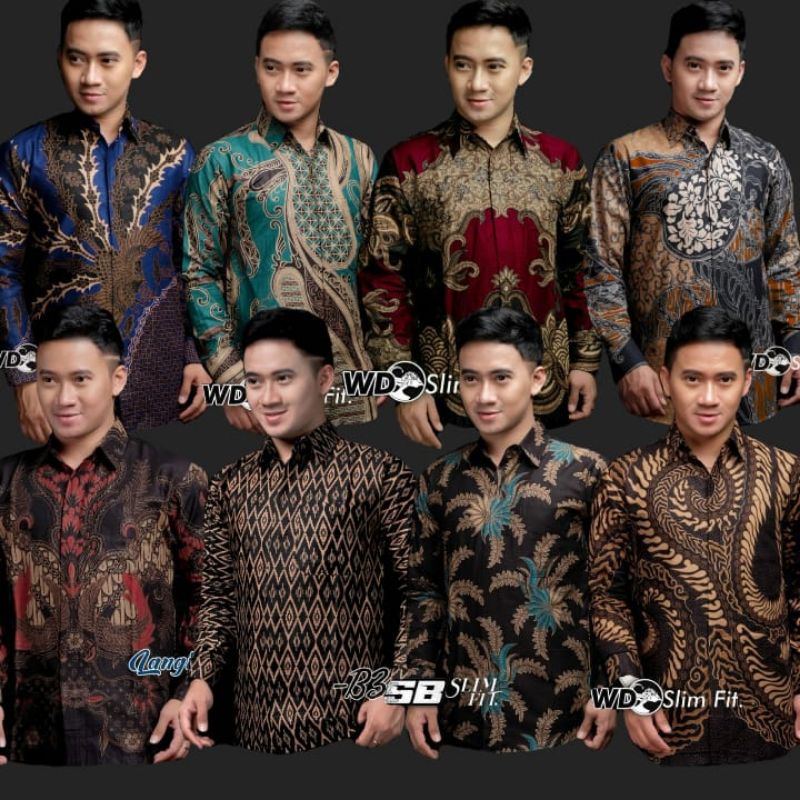 BAJU BATIK PRIA REGULER MODERN LENGAN PANJANG OB 514 SIZE M L XL XXL XXXL BATIK PRIA KANTOR TjGrup