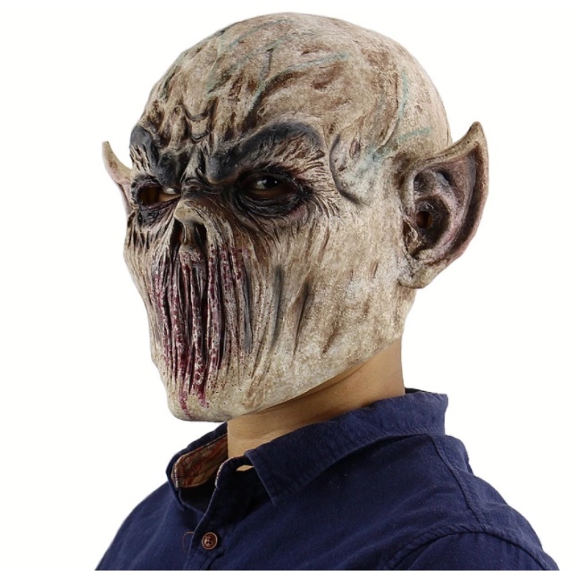 TOL-62 topeng latex headgear zombie monster alien horror scary halloween mask pesta kostum