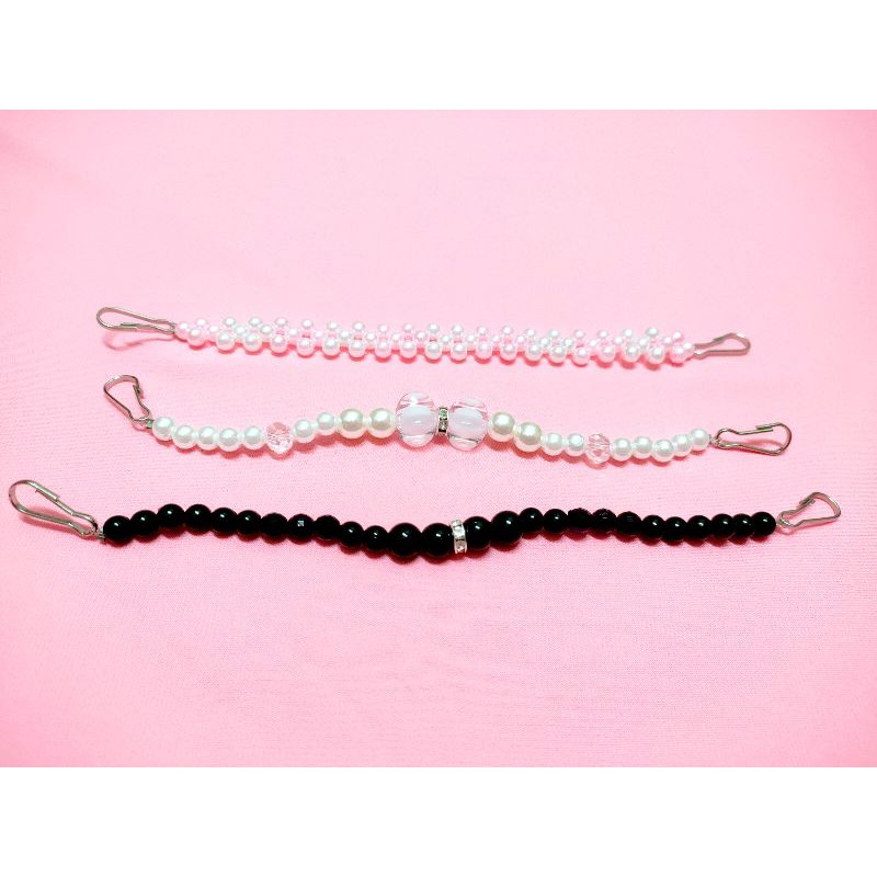 Kaitan Hijab Masker / Konektor Masker Mutiara Murah