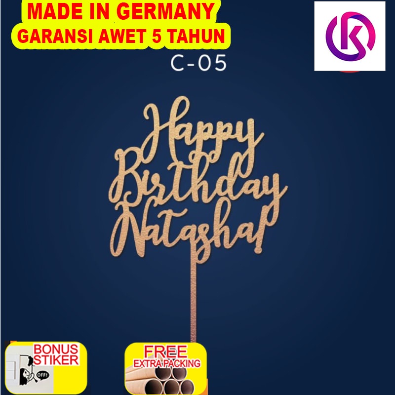 

Murah C-05 Custom Topper / Cake Topper / Hiasan Kue / Ulang Tahun / Birthday - 10cm