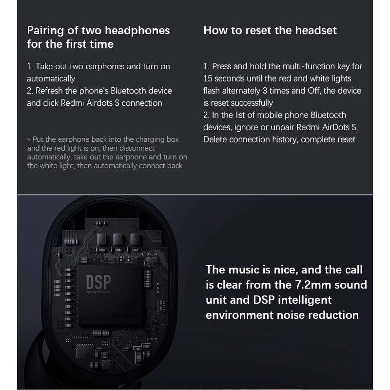 Xiaomi Headset Bluetooth Redmi AirDots S Earphone TWS Bluetooth 5.0 Wireless Gaming-4