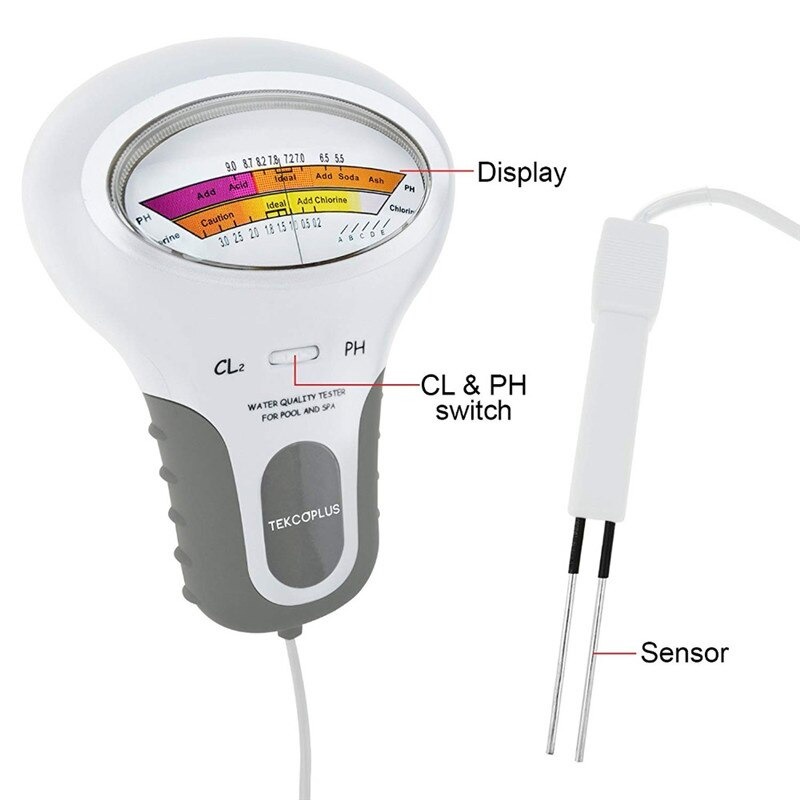 PH Chlorine Tester Kaporit CL2 Klorin Meter Air Kolam Renang Aquarium