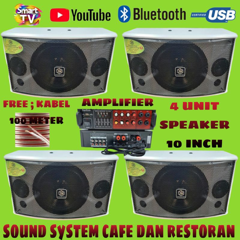 Paket Sound System 4 Titik 10 Inch 3R Corvus Buat Di Cafe , Restoran