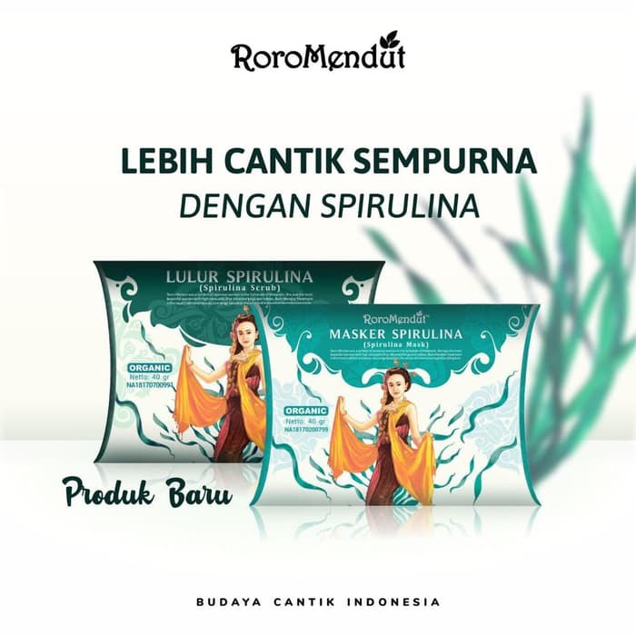 RORO MENDUT MASKER SPIRULINA &amp; LULUR SPIRULINA