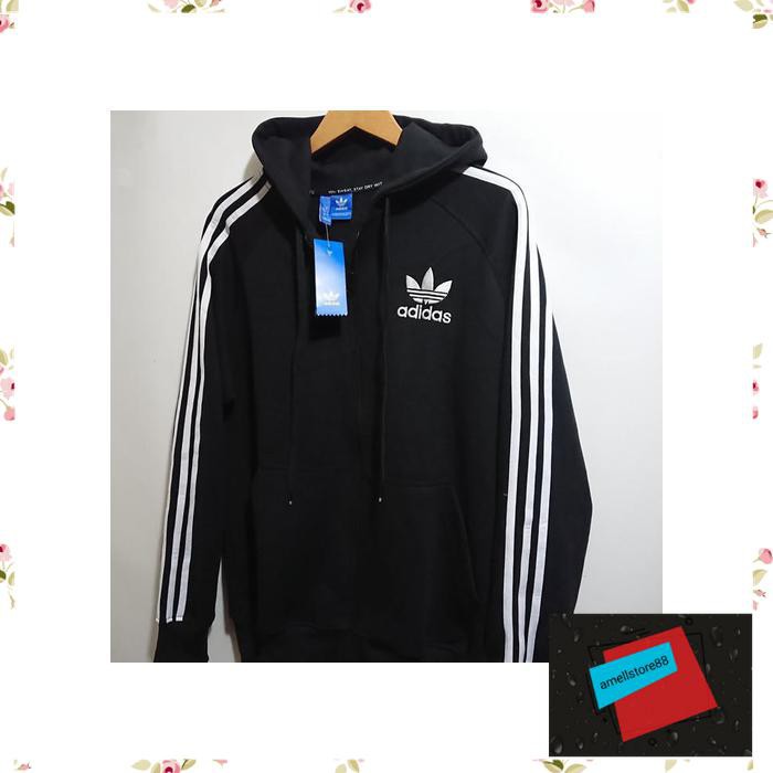 Jaket Pria parasut parka gunung HOODIE ADIDAS CALIFORNIA BLACK FLEECE KATUN GRADE ORIGINAL AZ60