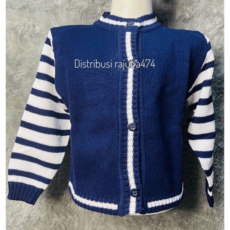 CARDY RAJUT ANAK MOTIF TANGAN GARIS UMUR 1 SAMPAI 3 TAHUN