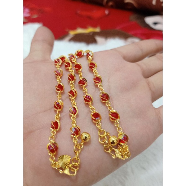 GELANG KRISTAR DEWASA PERAK 925 LAPIS MAS 24K