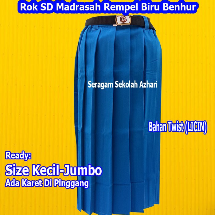 ROK SEKOLAH SD MADRASAH BIRU BENHUR REMPEL PANJANG-ROK SD MI BIRU PANJANG-ROK MADRASAH BIRU-ROK ANAK