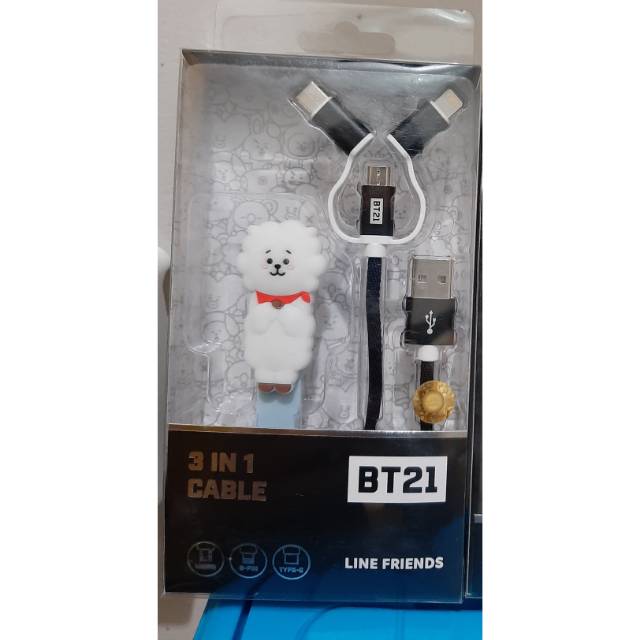 BT21 X LINE, 3IN1 CABLE TYPE C