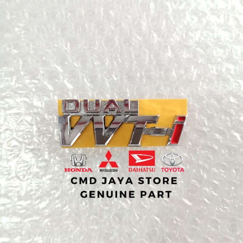 Logo Emblem Tulisan Dual Vvti Original