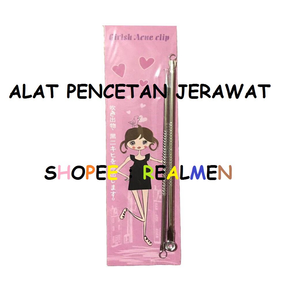 Alat pencetan jerawat komedo Isi 2 pcs / pinset jerawat komedo - ORIGINAL