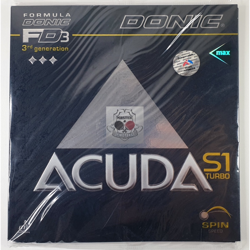 Donic Acuda S1 Turbo - Karet Bet Tenis Meja Donic High Spin Rubber