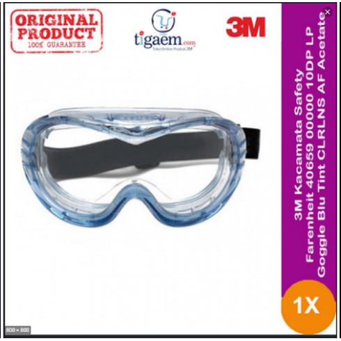 Kacamata 3m Safety Farenheit 40659-00000-10DP LP Goggle Blu Tint (ori)