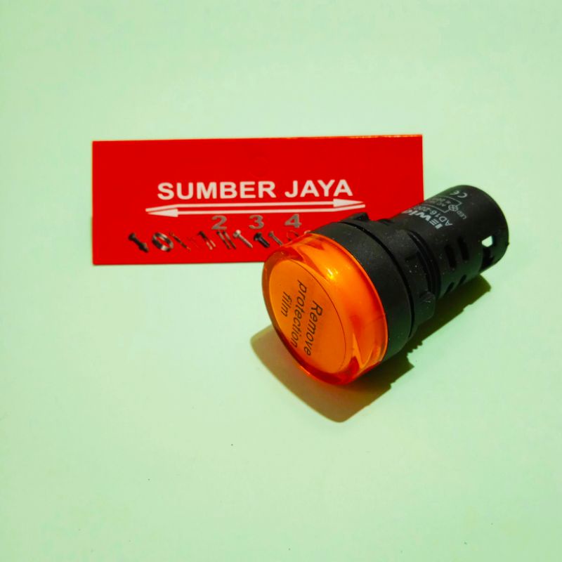 Lampu Pilot Kuning LED 380V 22 mm / Pilot Lamp /  Indicator LED Panel Lampu Indikator TERMURAH