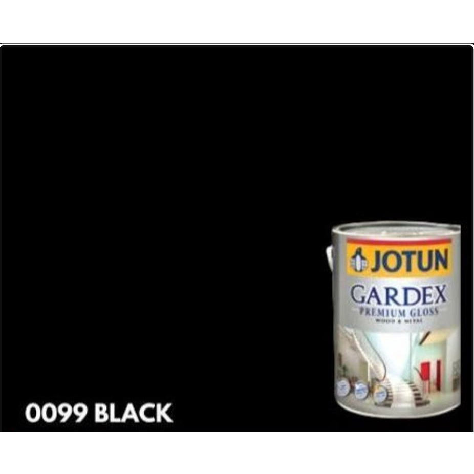 CAT MINYAK KAYU & BESI JOTUN GARDEX HITAM - UKURAN 1L (KALENG)