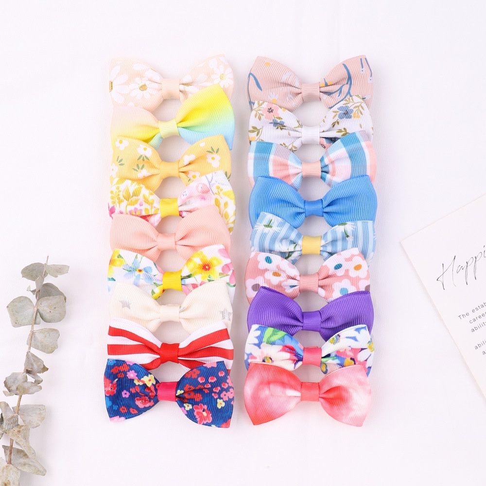 (Pimenova) Jepit Rambut Pita Basic Kotak Kotak Hairclip Ribbon Simple