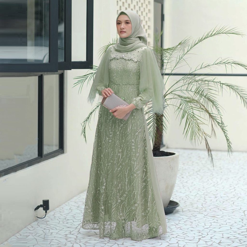 READY JUMBO DAN ALLSIZE | BISA COD MAXI DRESS GAMIS BROKAT LUNA DRESS BRUKAT TULLE KEKINIAN OUTFIT PESTA SERAGAM BRIDESMAID GAMIS BROKAT TILLE DRESS KONDANGAN GAMIS LEBARAN