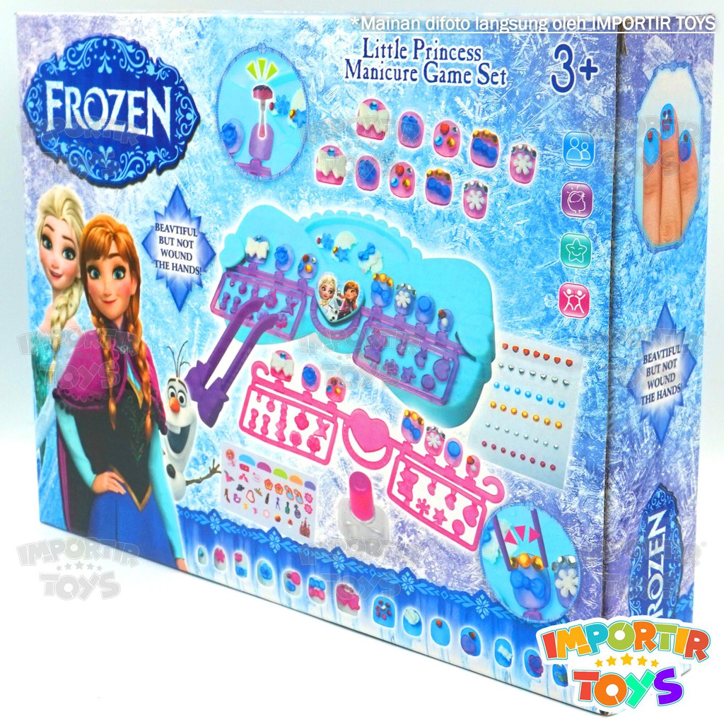 Nail Art Kutek Anak Hias Kuku FROZEN (KOMPLIT NAIL ART SET) - IMPORT