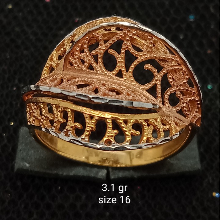 Cincin Emas 17K - 3.1 gr Kadar 750 - 1696