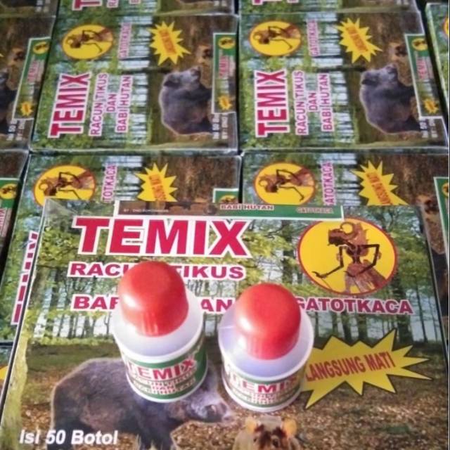 TEMIX Racun Tikus &amp; Babi Hutan Botol Plastik (isi 50pcs)Gatotkaca