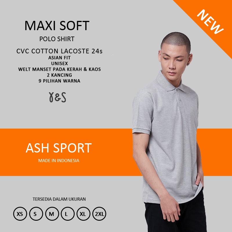 Kaos Polo Yarn Spindle Maxisoft Ash Sport