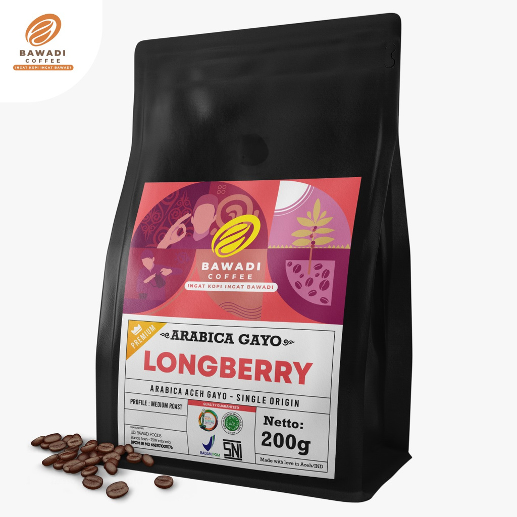 Bawadi Coffee Arabica Gayo Longberry Powder 200g - Kopi Aceh Gayo