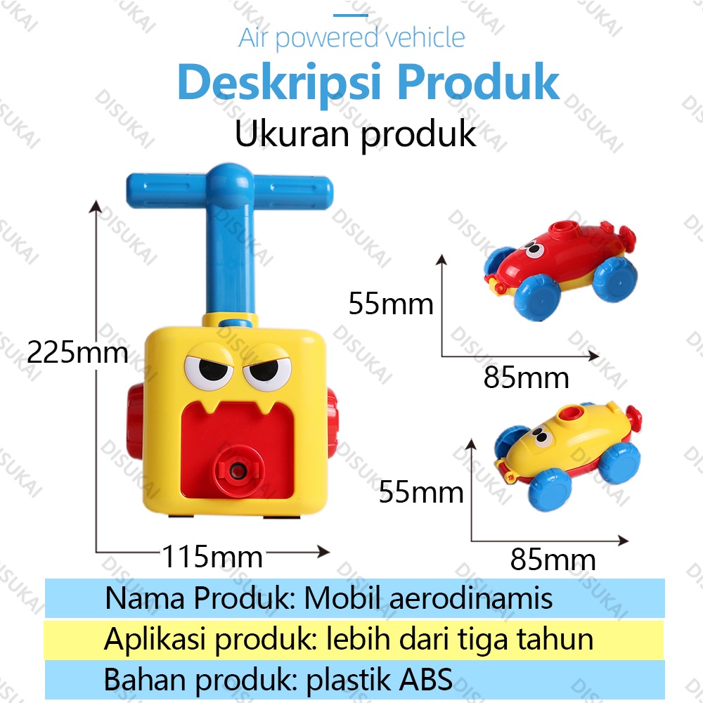 【Stok Baru】Mobil mainan Balon jet set roket luar angkasa Mainan roket pengangkat mobil jet Berisi 2 mobil, 1 mobil kepiting, 12 Balloon, 1 set mainan peluncuran roket