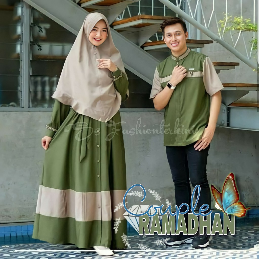 SARIMBIT COUPLE KEKINIAN CAPEL KELUARGA COPEL PASANGAN BAJU CAPELAN GAMIS SUAMI ISTRI KAPELAN LEBARA