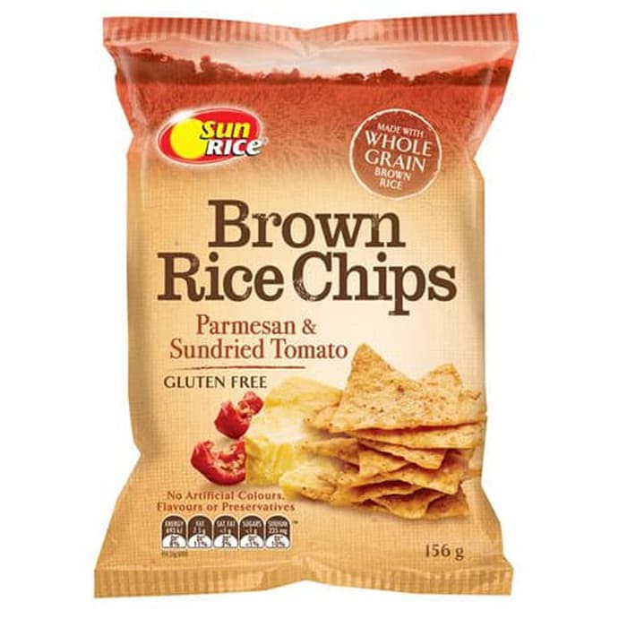 

#HANDCARRY Sun Rice Brown Rice Chips Parmesan & Tomato 156g (Gluten Free) - UFOHCR1485