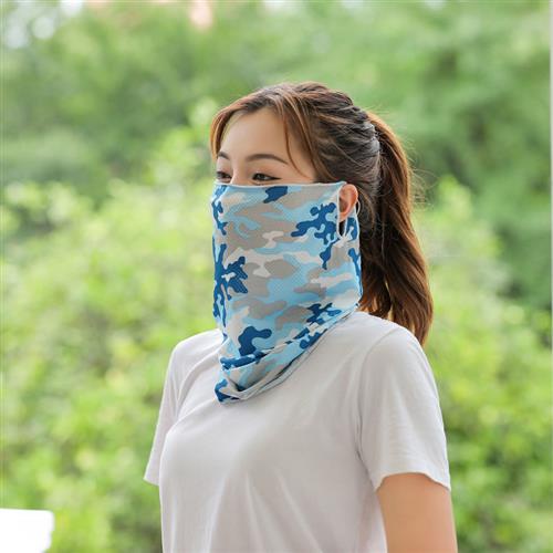 Syal pembunuh es sutra tabir surya syal pria dan wanita kerudung masker wajah Sunscreen Daisy Veil Neck Protector Outdoor Ladies Driving Thin Face Mask Cover Face Shade Neck sutra masker