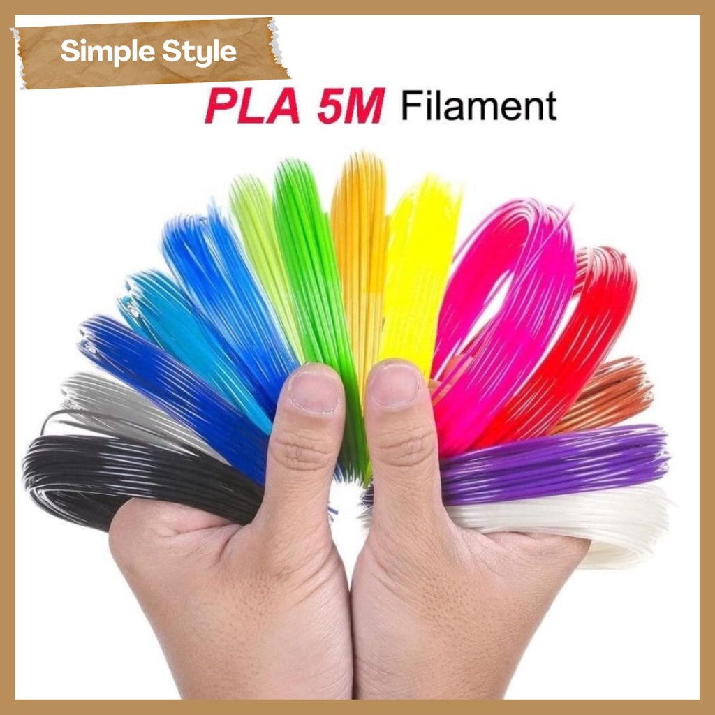 Filament Refill 5 meter PLA 3D Pen atau Printer Tiga Dimensi Filament Isi Ulang