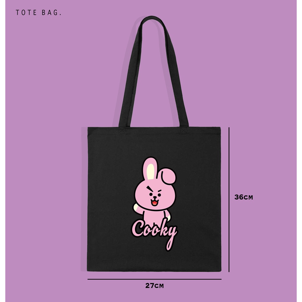 TOTE BAG KARAKTER KPOP BT21 / KANVAS / BEST SELLER / KPOP / TAS WANITA SANTAI