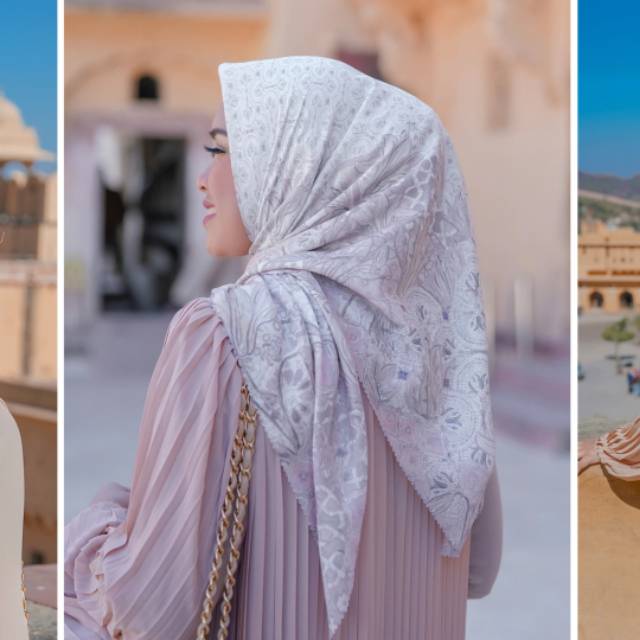 Buttonscarves maharani safed new