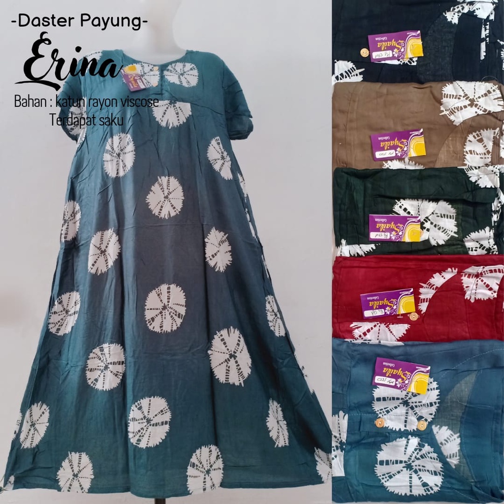 Termurah_Daster Murah Solo-Daster Payung Motif Floral Erina-Bahan Katun Viscose Nyaman Di Pakai