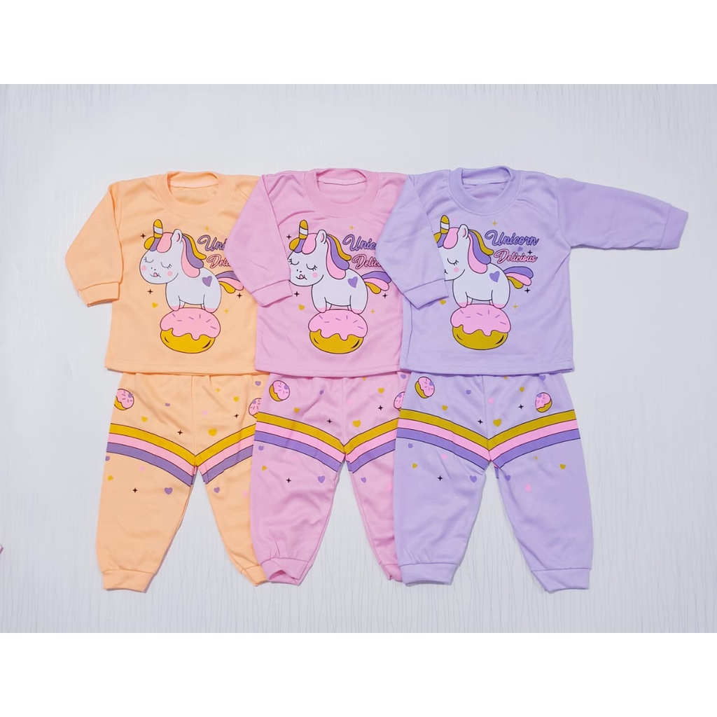 Piyama Anak  ukuran 3 - 12 Bulan / Baju Tidur Anak / Setelan Baju Tidur Panjang / Baby Alicia