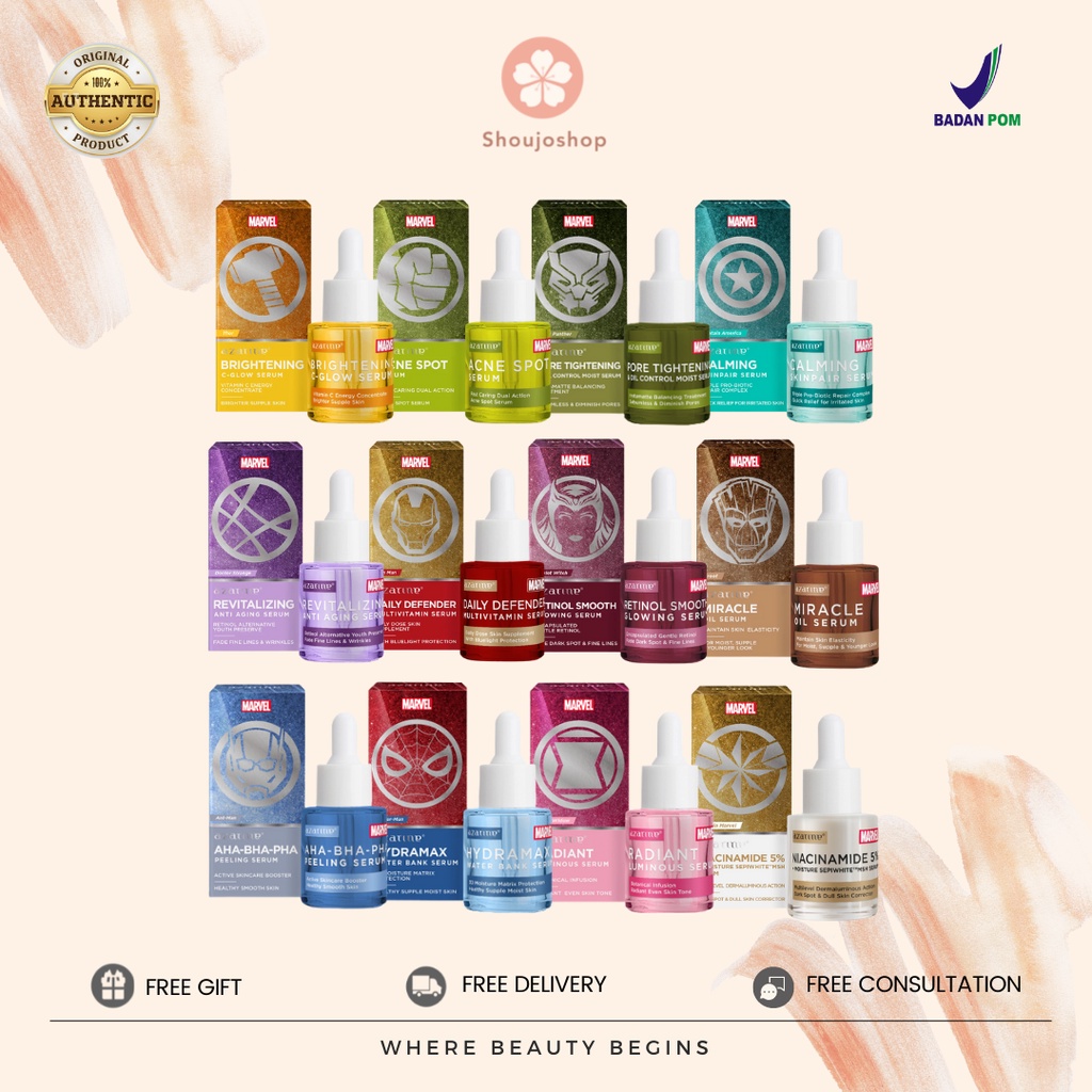 Jual AZARINE x MARVEL Serum Acne Spot Hydramax Water Radiant Luminous ...