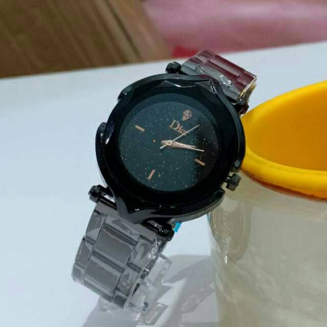 Jam Tangan Wanita permata Rantai Rangers Plat Glitter