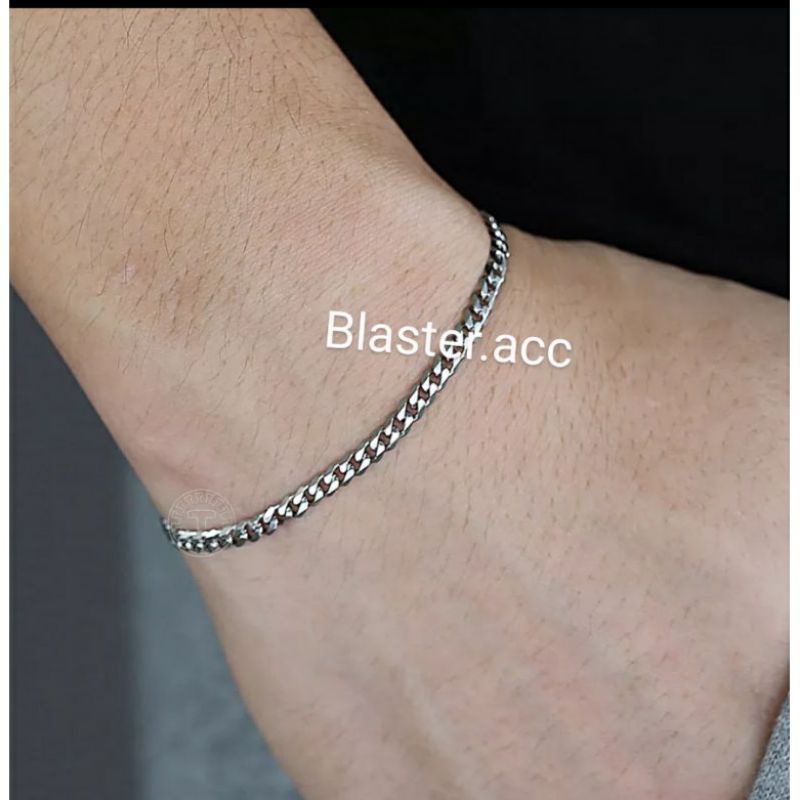 GELANG TANGAN TITANIUM PRIA DAN WANITA GOLD SILVER DAN HITAM GELANG TANGAN TITANIUM