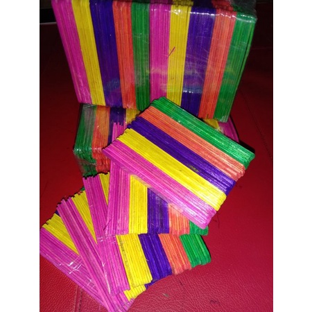 Jual STIK ES KRIM KAYU WARNA WARNI STICK ART CRAFT / STIK ES KRIM WARNA