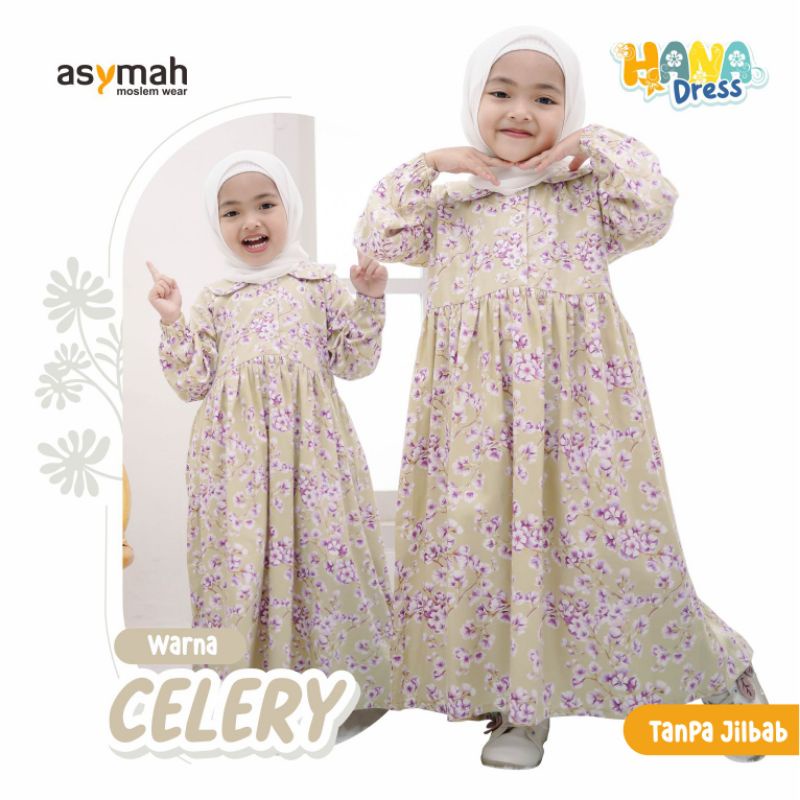 ASYMAH Gamis Anak Ori Bahan Katun Jepang - Hana Dress