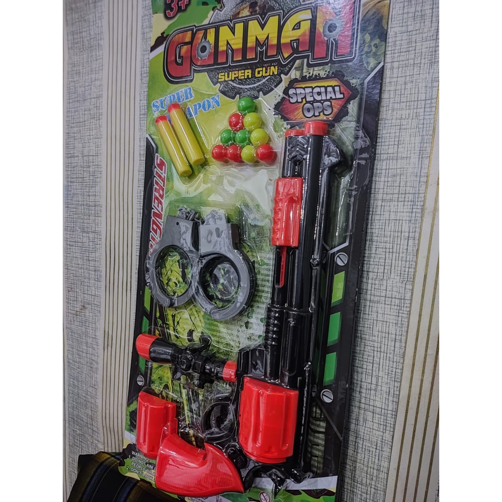 Pistol Gunman Super Flint Gun Topeng P-888 Mainan Anak