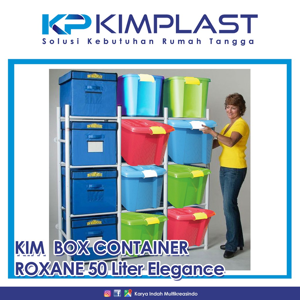 KIMPLAST BOX Container Solid 50 liter ada rondanya elegance