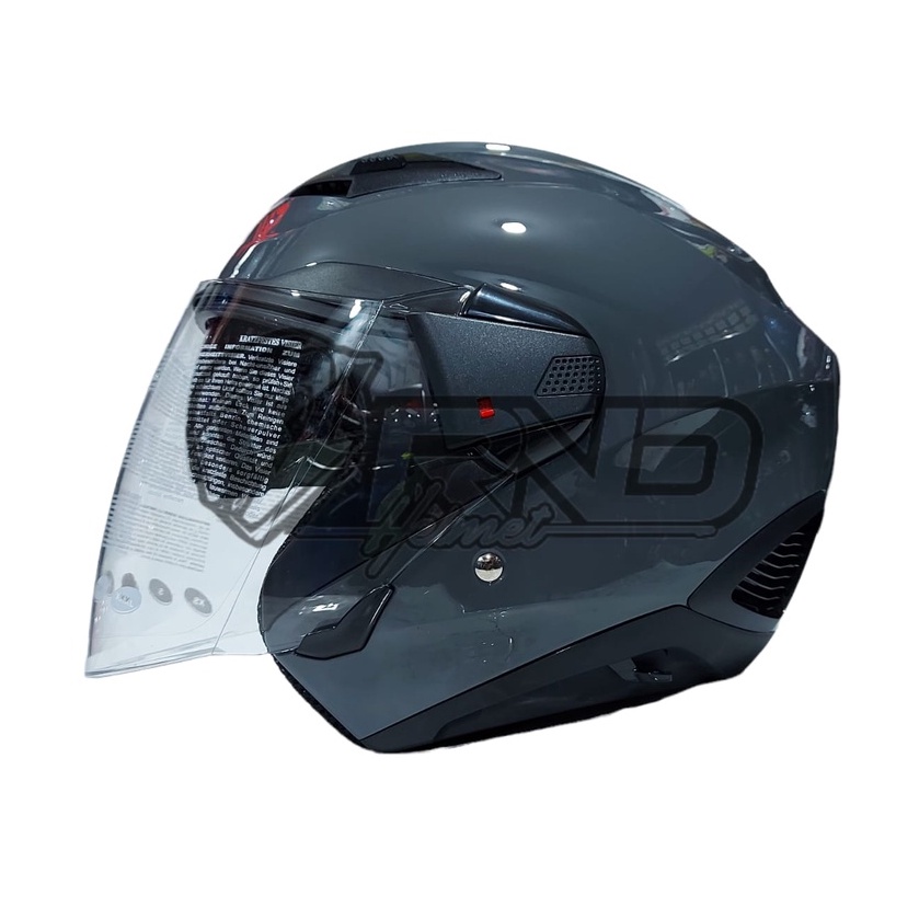 Helm Zeus 611 Grey 11C Half Face Zs611